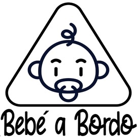 Baby on Board Sticker Vinyl Sticker for Car or Motorcycle Sticker (Baby On Board, Baby In Car) – Baby Child Triangle