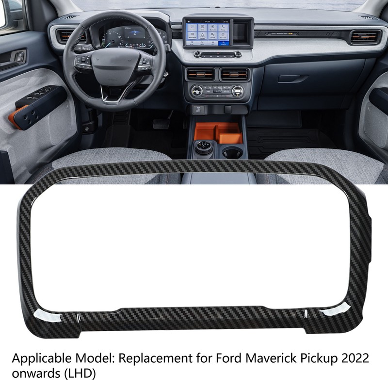 Dashboard Panel Decorative Trim Carbon Fiber Look Easy Clean Replacement