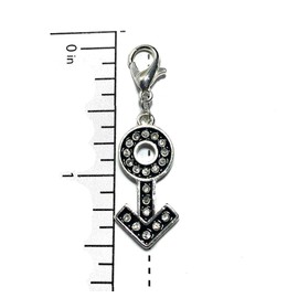 His and Hers Intimates ? MALE & FEMALE Symbol Charms ? Rhinestone Crystal charms for Bracelet, Anklet, Necklace or Keychain - 3 Charms - any style