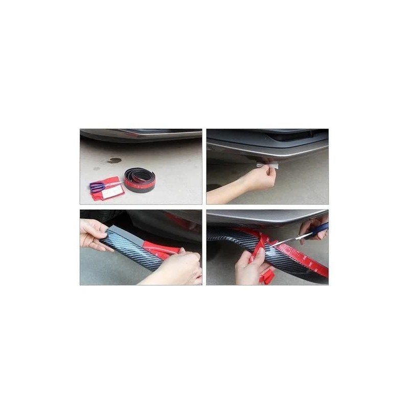 Vmingo Lip Samurai Universal Facia Faldon Flexible Estribo Spoiler (Fibra