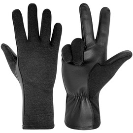 ONETAC OUTDOOR NOMEX FLIGHT FLYER PILOT OPERATOR DUTY GLOVES BLACK, GREEN, TAN (BLACK, X-SMALL)