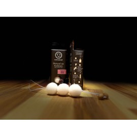 WOOWOOLL Natural Wool Car Air Freshener - Rosewood - Hand Made