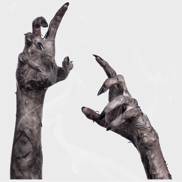 Enigma Design Company Zombie Hands White Vinyl Nontransparent Decal Sticker