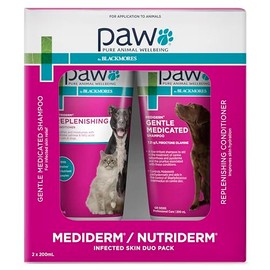 PAW by Blackmores Medi-NutriDerm® Infected Skin Duo Pack for Dogs and Cats |Promotes Healthy Skin Conditions | 2x200ml
