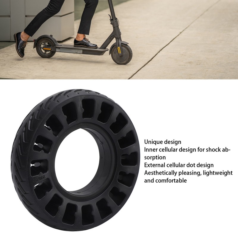 Electric Scooter Tire Professional 200x50 Rubber Solid Wheels Replacement Tire