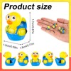 80 Pcs Mini Resin Ducks, Tiny Blue and Yellow Figures