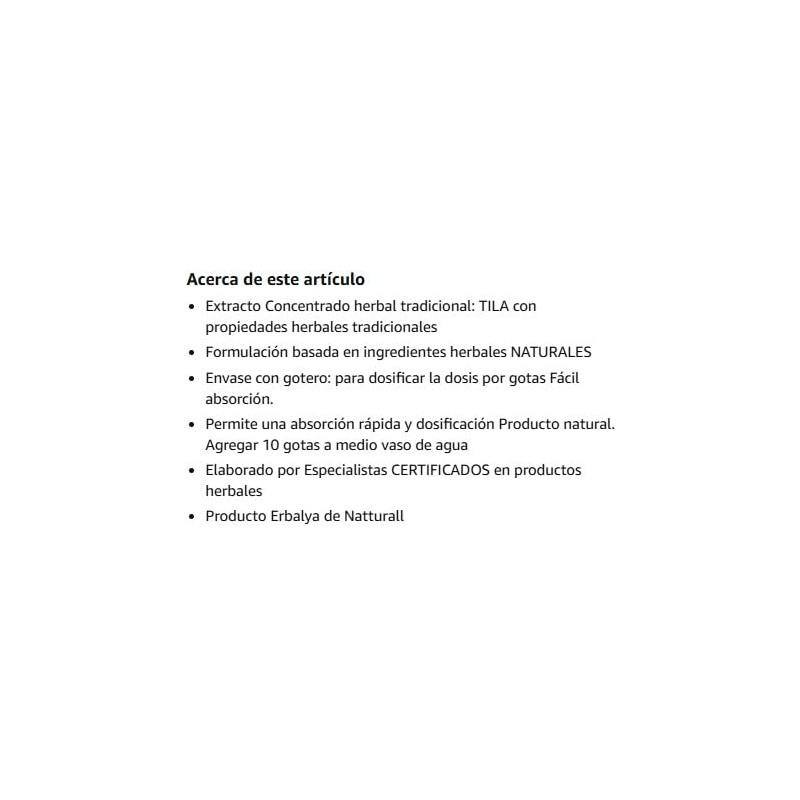 Tila Concentrado Extracto Té Natural Herbal Gotas