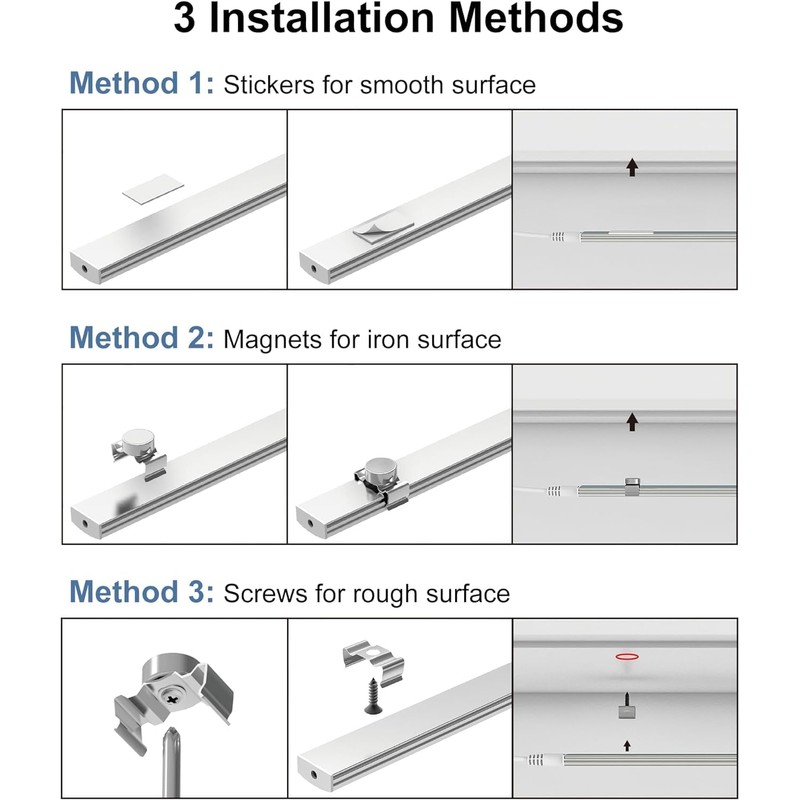Dimmable Led Under Cabinet Lighting for Kitchen - 6 Pcs