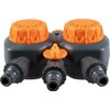 Double Head Mechanical Sprinkler Timer - 3 water outlets in