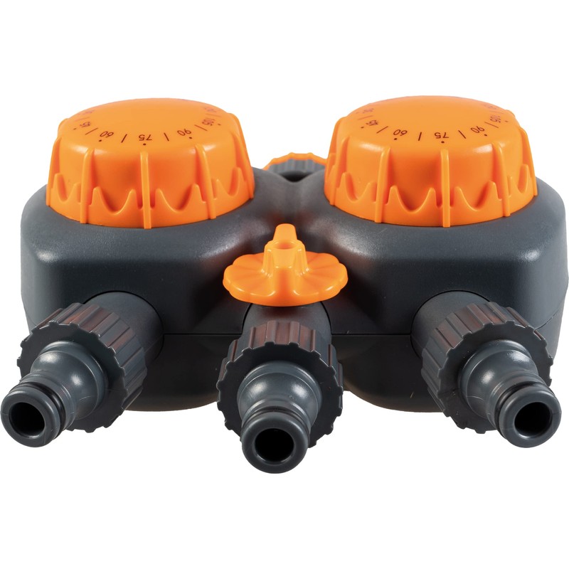 Double Head Mechanical Sprinkler Timer - 3 water outlets in