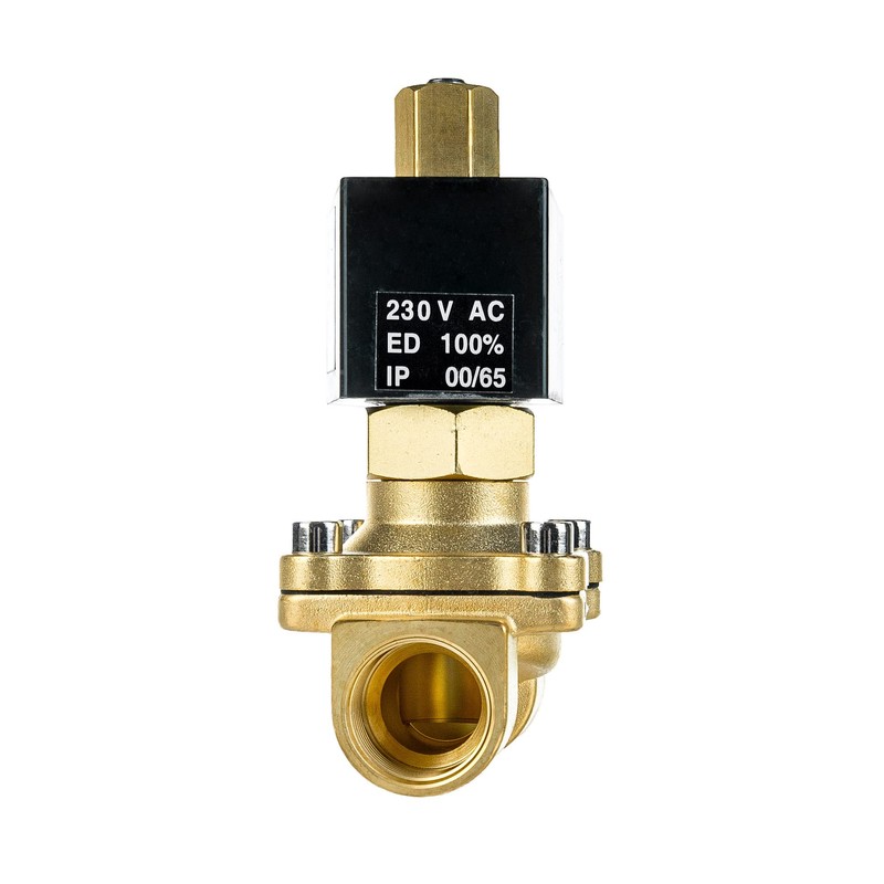FSA Viton Solenoid Valve Brass 3/4 Inch 230 V AC