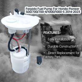 Farpida 16700-HL5-A01 16700-HL3-A02 Fuel Pump Assembly compatible with Honda Pioneer 500 700 700-4 1000 1000-5 SXS500 SXS500M2 SXS700 SXS1000 2014-2023 New