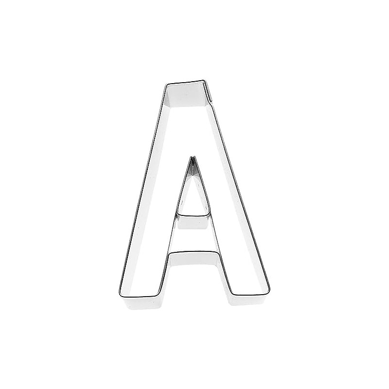 Birkmann 1010710510 Letter A Cookie Cutter 6 cm, Grey Plastic,
