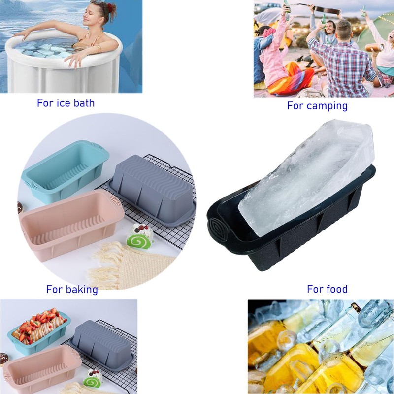 5Pcs Extra Large Ice Block Mold, Silicone Ice Block Molds