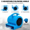 MOUNTO 1/4hp 1000cfm Air Mover Floor Blower Fan for Drying,
