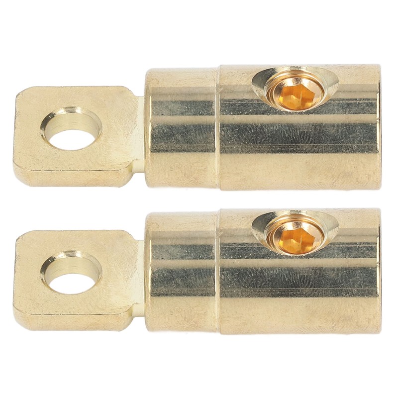 Pair Power Battery O Ring Terminals Brass Gold Plated High