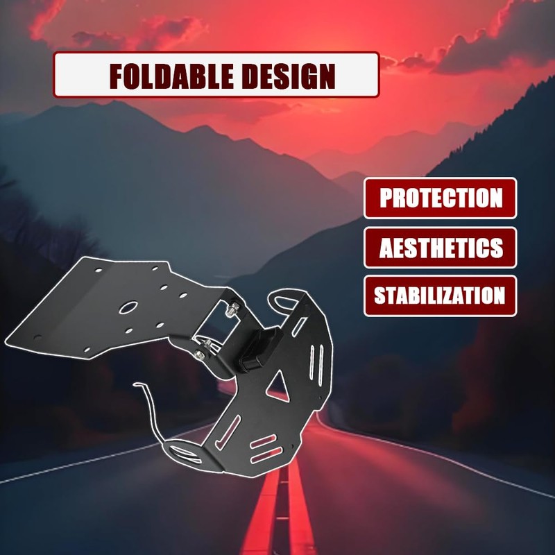 ADV 160 Foldable License Plate Holder Bracket Motorcycle Adjustable Tail