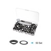 HARFINGTON 50 Set Grommet Eyelets Grommet Tool Kit Black 14mm