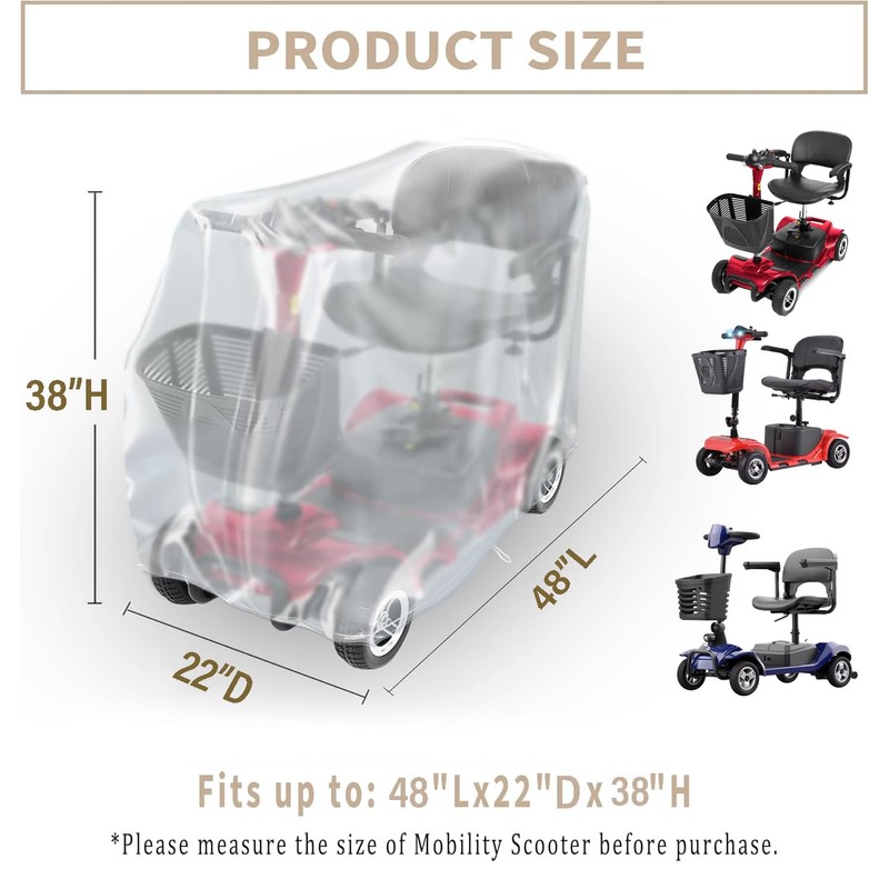 Indigo Tempest9 Waterproof Mobility Scooter Storage Cover,Scooter Storage Cover, 2