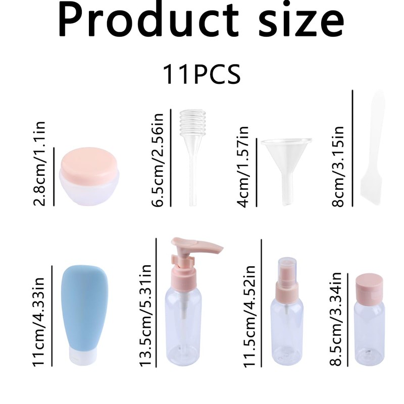 Thyonta 11 PCS Travel Bottles Set for Toiletries - Refillable