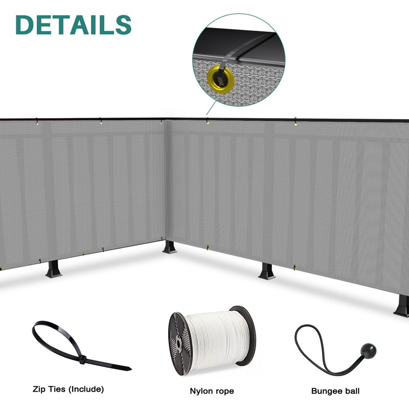 Bynbbur 2.5' x 25' Balcony Privacy Screen Deck Privacy Fence