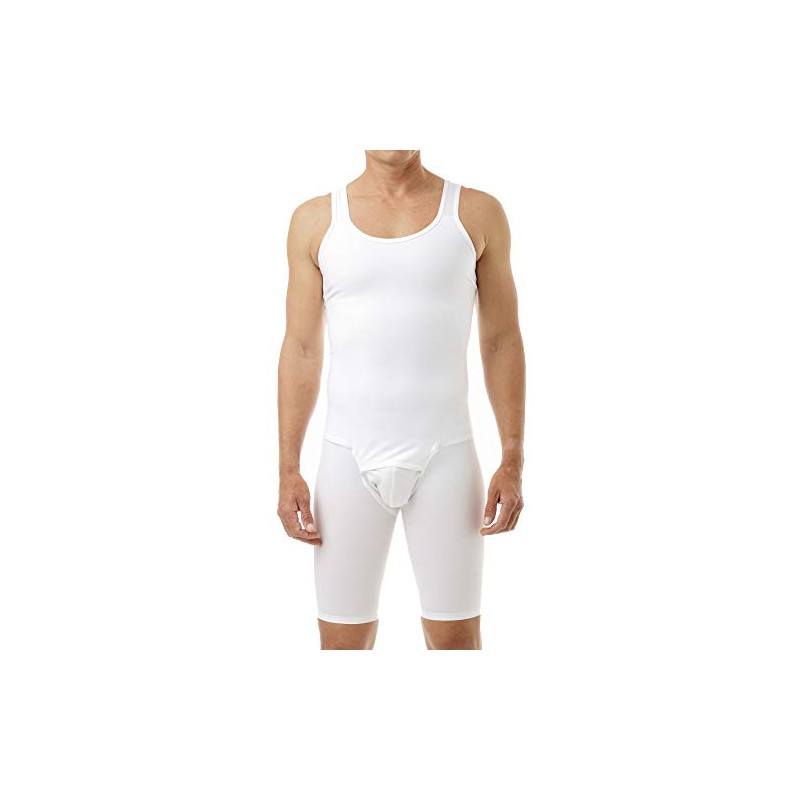 Underworks Mens Compression Bodysuit Girdle - No Rear Zipper X-Large