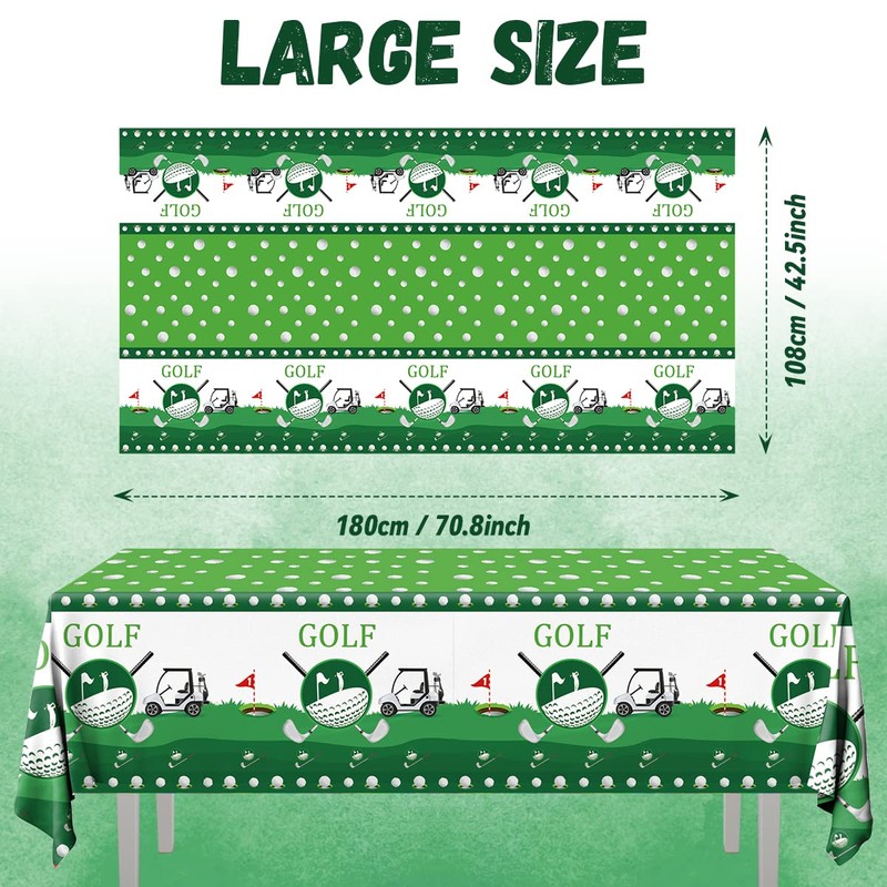 HAKOTI Golf Birthday Tablecloth