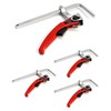 QWORK Ratcheting Table Clamp, 4 Pack Quick Release Bar Clamp