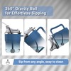 HOSUKU Spill-Proof Cup for Elderly, 13.5oz Stainless Steel Sippy Cup