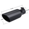 Evargc 2.5 Inch Inlet Exhaust Tip 2.5" X 4" X