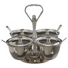 Winco 4-Unit Stainless Steel Relish Server