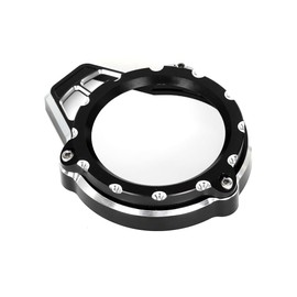 3D CNC Transparent Front SpeedoMeter Tachographs Gauge Cover Trim Ring Compatible with Monkey 125 DAX125 ST125 Trail 125 CT 125 2018-2024 (Black)