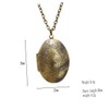 SAFIGLE Elegant Oval Photo Case Pendant Necklace Antique Floral Design