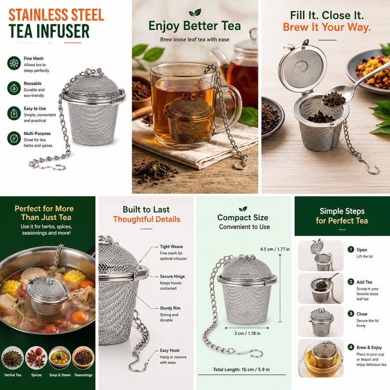 Stainless Steel Tea Infuser Ball for Loose Leaf Tea –