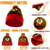 CAMIRUS 6PCS Thanksgiving Turkey Trot Costume, 3Pcs Turkey Beanie Hat