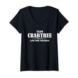 Womens Team CRABTREE Lifetime Member CRABTREE Family V-Neck T-Shirt