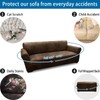 Pfrstuv Couch Cover Leather Look 3 Seater Couch Sofa Cover