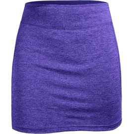 BLEVONH Faldas de Tenis para Mujer, Pantalones Cortos elásticos para Golf, con Bolsillos, Morado, S