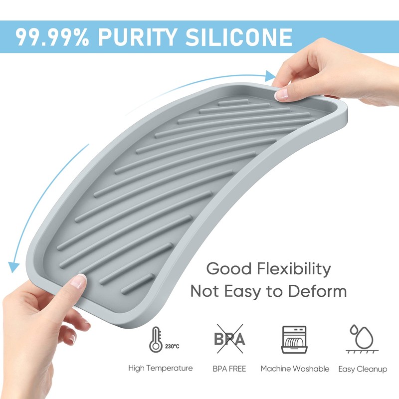 EG-SIPRO Silicone Sponge Holder-Large Thick Durable 10" Sink Organizer Tray-Kitchen