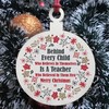 Gift For Teacher From Child Wooden Bauble THANK YOU Gift