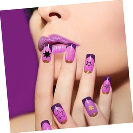 LALAFINA 7pcs Chic Star Nail Art Stickers Decorative Manicure Ornaments for DIY Nail Design Easy to Apply for Natural Artificial Mixed Colors Fun for Ages