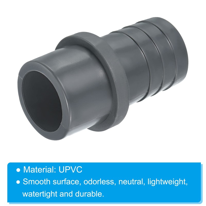 PATIKIL UPVC Reducer Pipe Fitting 32mm OD 30mm Barbed, Straight