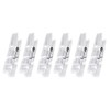BESPORTBLE 50pcs Mini Transparent Plastic Clip Clothes Line Clips Photo