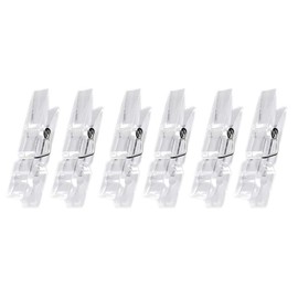 BESPORTBLE 50pcs Mini Transparent Plastic Clip Clothes Line Clips Photo Clips Photo Clips Craft Clip for String Fairy Lights Color Clear