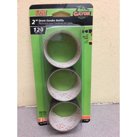 Gator 6091  2" D X 2" L Aluminum Oxide Drum Sander Refill 120 Fine Grit 3 pc