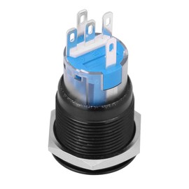 Botón de arranque del motor de automóvil, Keenso 12V Interruptor de arranque del motor Arrancador de encendido blanco para orificio de montaje de 19 mm(Aleación de zinc-aluminio)