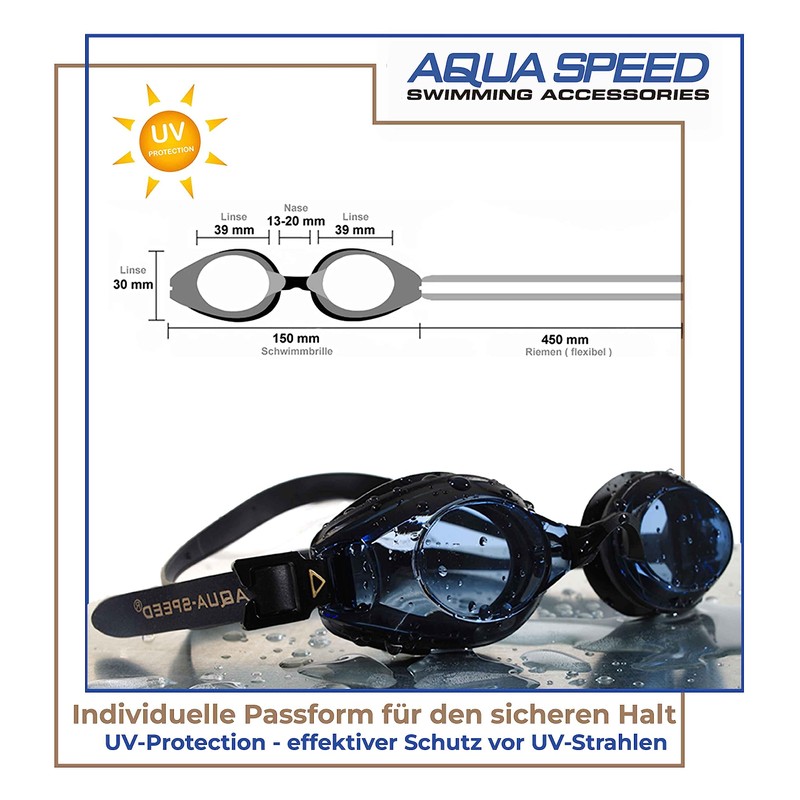 Aqua Speed® Lumina Swimming goggle (optical lenses to correct short-sightedness;