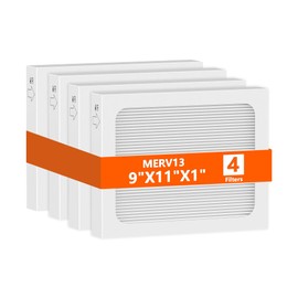 9 x 11 x 1 MERV 13 Replacement Dehumidifier Filter Compatible with Santa Fe Compact70, Ultra70, UA 65H dehumidifier Models, Element, Compact 2 Upgraded, 4 Packs