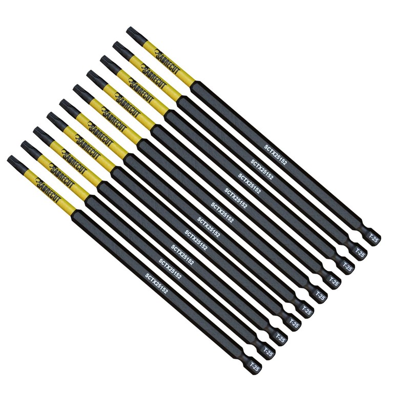 10 x SabreCut SCTX25152_10 152mm T25 TX25 Magnetic Impact Screwdriver