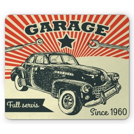 Ambesonne - Alfombrilla de Mouse de Goma, Multi 9, 9.25" W by 7.75" L